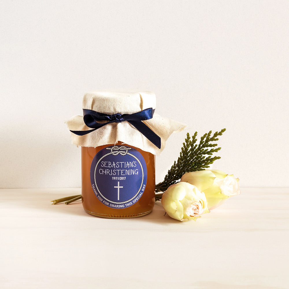 Large 100mL Honey Jar Personalised Bonbonniere Baptism
